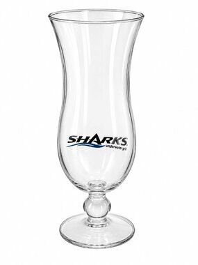 Sharks Underwater Grill Hurricane Glass Orlando FL SeaWorld Souvenir Barware